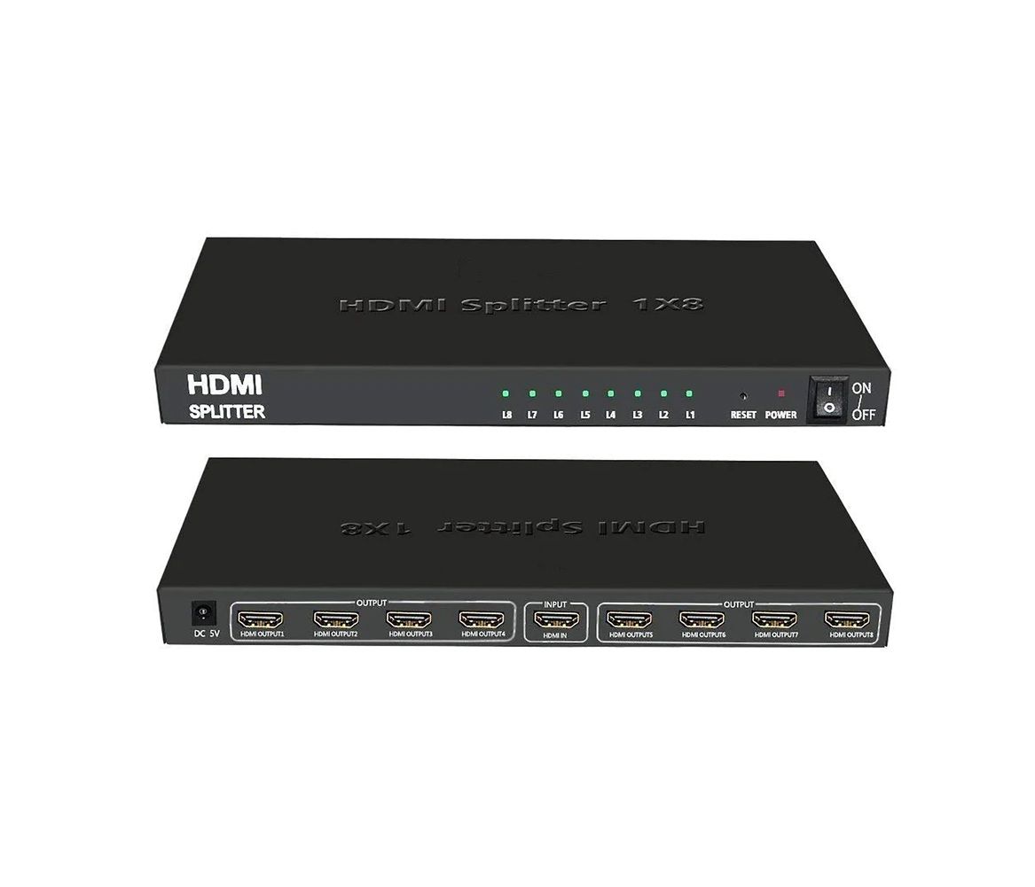 1X8 HDMI 8 Ports Splitter for Full HD