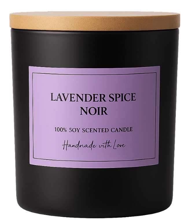 Gifted By Matte - Lavender Spice Noir Soy Scented Candle