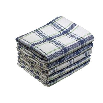 Bunty's Kitchen Towel - Design 2006 - 045x070cms - (05 Pc Pack) - Checks - Jasmine Green