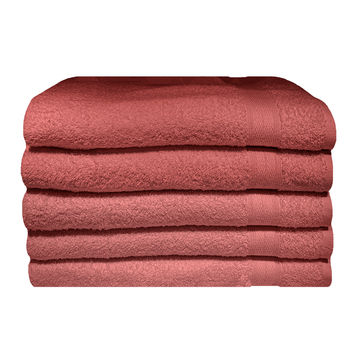 Bunty's Plush 450GSM 90x150cms Bath Sheets-05 Pc Pack-Dessert Sand