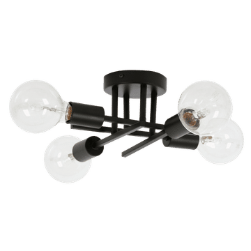 Zebbies Lighting Olivia 4 Light Black Ceiling Light