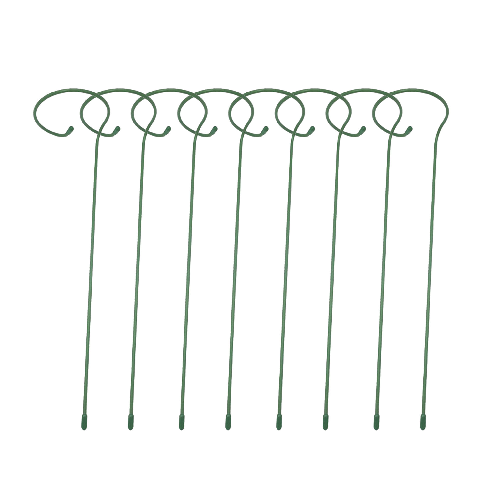 8 Pcs Garden Plant Support Stakes Rings Cage for Single Stem Flower