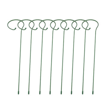 8 Pcs Garden Plant Support Stakes Rings Cage for Single Stem Flower