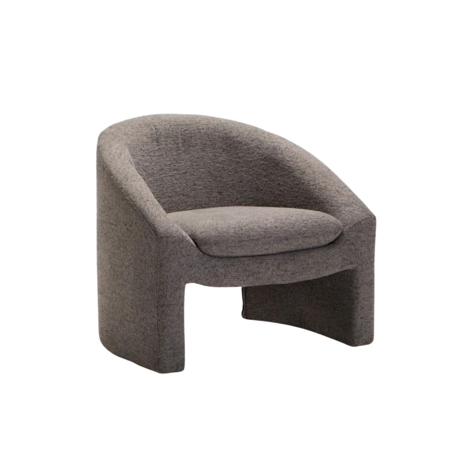 Speckled Fabric Occasional Chair - Dark Grey