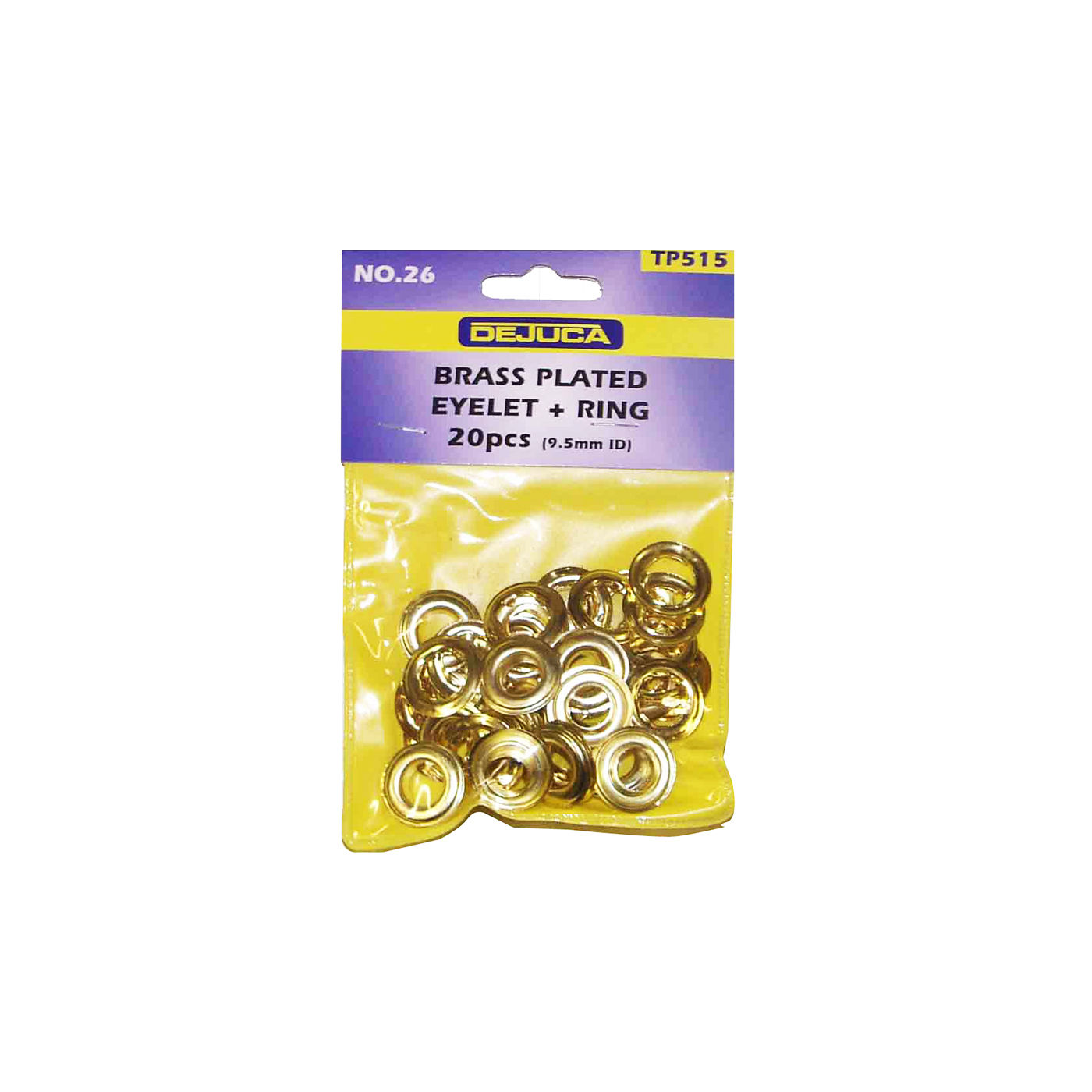 Dejuca - Eyelets - Bp - No.26 - 9.5mm - Id - 20/Packet - 8 Pack