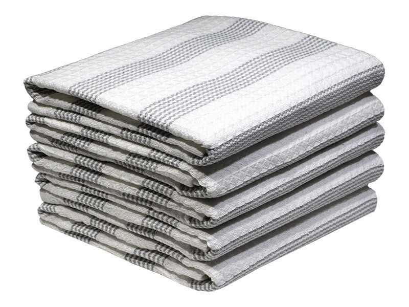 Multipurpose, Easy Fit, Absorbent Kitchen Towel - Design 2330 - 049x067cms - (05 Pc Pack) - Stripes - High-Rise