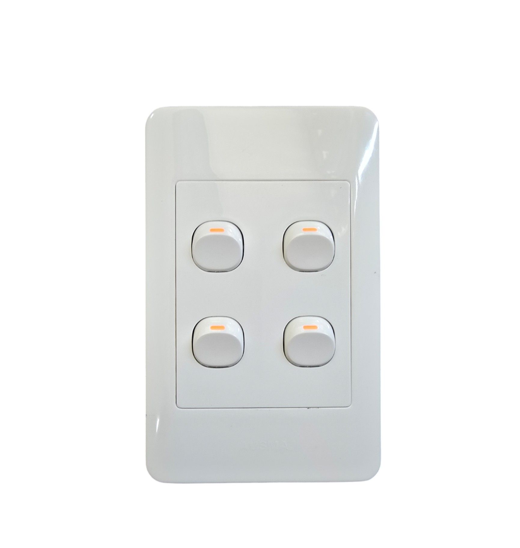 AUSMA 4 Lever Wall Light Switch 4x2 16A 250V - White