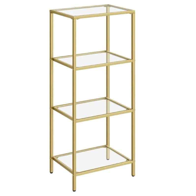 Bragg Galway 4-Tier Glass Display Table, Gold