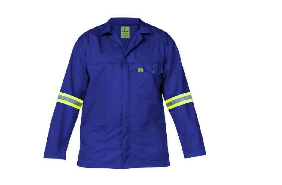 Titan Premium Royal Blue Workwear Jacket (with Reflective) -Large