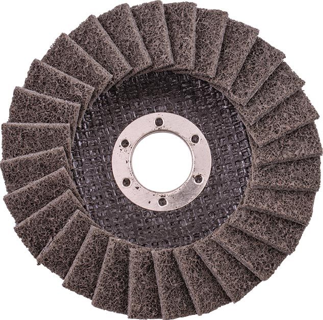 Flap Disc Non Woven 115mm x 22 Extra Fine Grey - 4 Pack