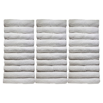 Bunty's Hotel Collection 600GSM 90x160cms Bath Sheets - 30 Pc Pack - Optical White