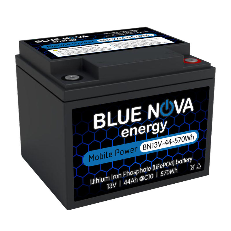Blue Nova Energy - Lithium Iron Phosphate 13V - 44Ah -570Wh Battery