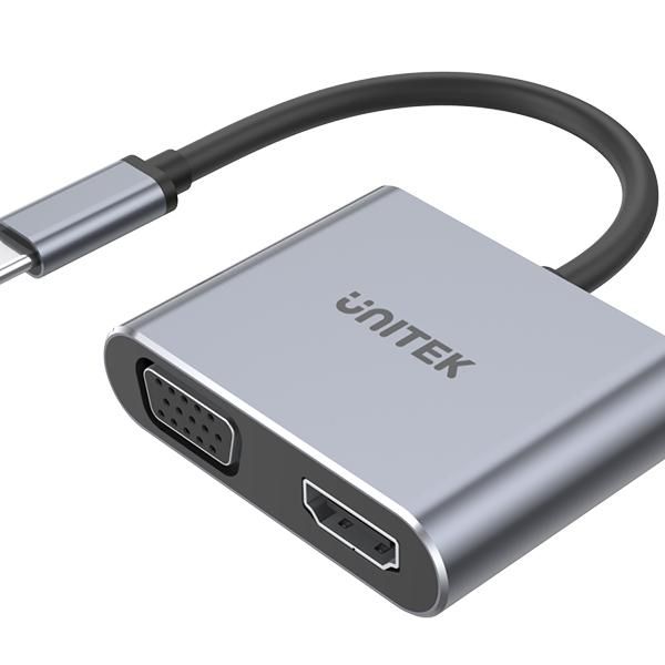 Unitek Type-C To Hdmi 4K 60Hz And Vga Mst Adapter (V1126A)