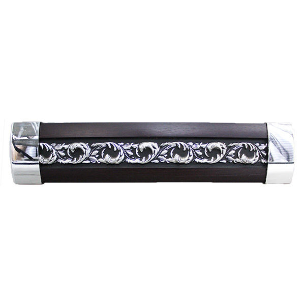 Matoc 106mm Curtain Pelmet - Leaf - Mahogany Chrome - 2.5m