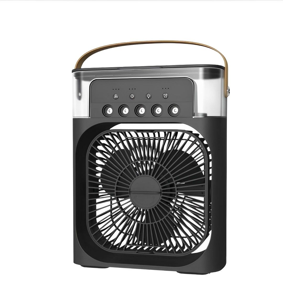 Portable Air Cooler Fan With Humidifies With RGB Led light / Black