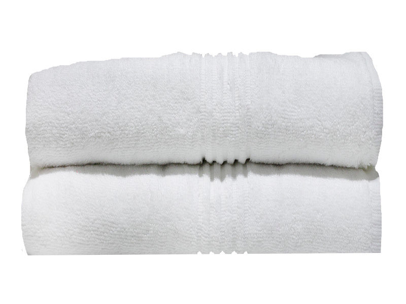 Bunty's Hotel Collection 600GSM 70x140cms Bath Towels - 02 Pc Pack - Optical White