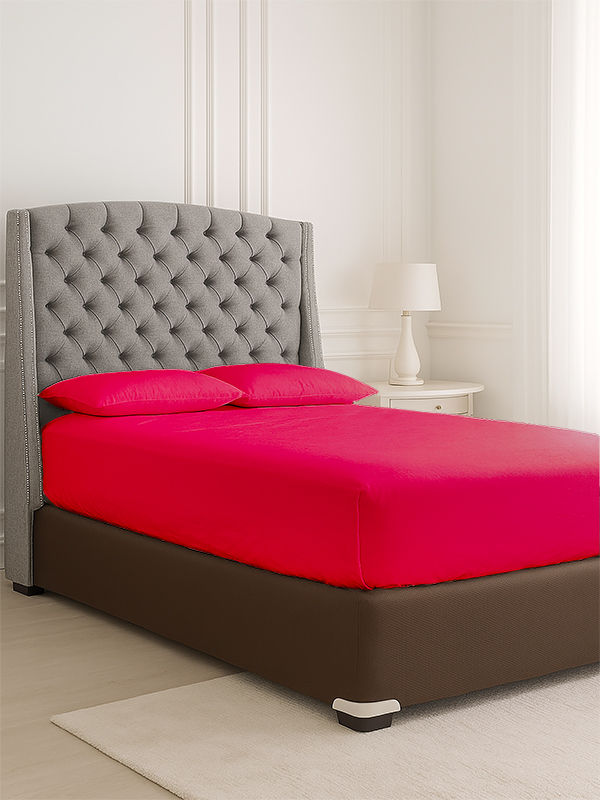 Simply Sleep - Everyday Collection Fitted Sheet - 90GSM - True Red - Super King (1pc)