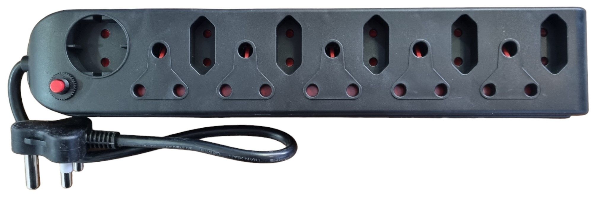 Multiplug - 11 way 5x16a+5x5a+1xshuko+overload black