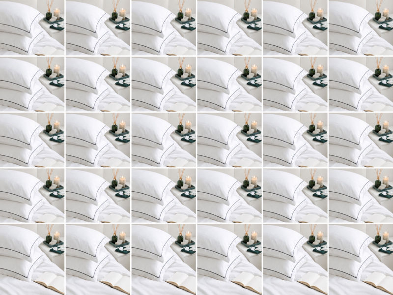 Premium Collection Soft Touch - Oxford Castlerock Satin Stitch Pillow Cover Set - Continental - (30 Sets)