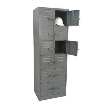 12 Door Steel Locker - Hammertone Grey
