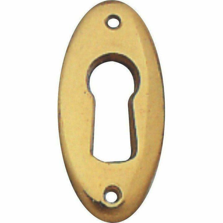Solid brass oval escutcheon plate