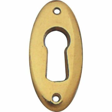 Solid brass oval escutcheon plate