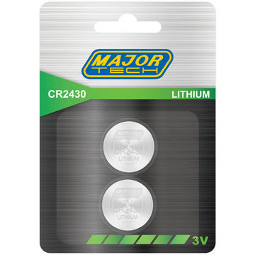 3V Lithium Button Cells (CR2430-BP2) - Major Tech