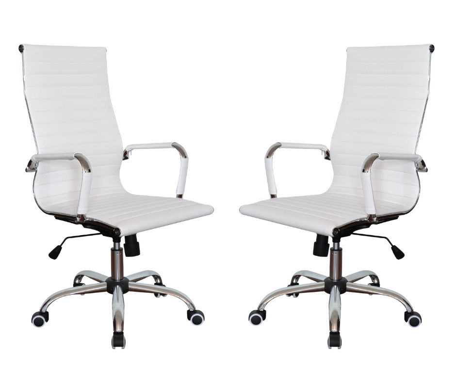 TOCC Gen Ems High Back Office Chair - Set of 2 - White