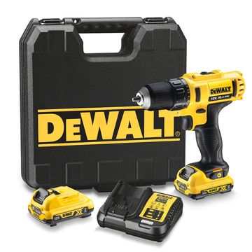 DEWALT 10.8V Drill Driver 2 x 2.0Ah Batteries Multi Voltage Charger & Kit Box | DCD710D2-ZA