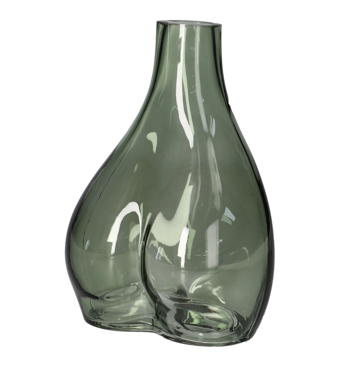 Danny Home Green Tinted Decorative Glass Vase