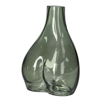 Danny Home Green Tinted Decorative Glass Vase