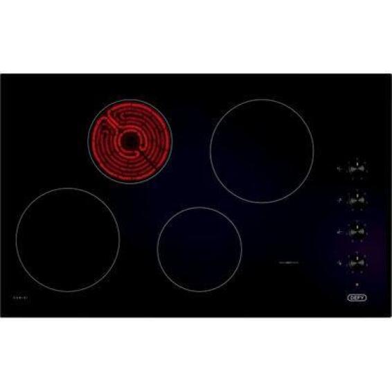 Defy Kitchen Vitroceramic 4 Burner Stove Hob Black Gemini Dhd413 819X510X80Mm