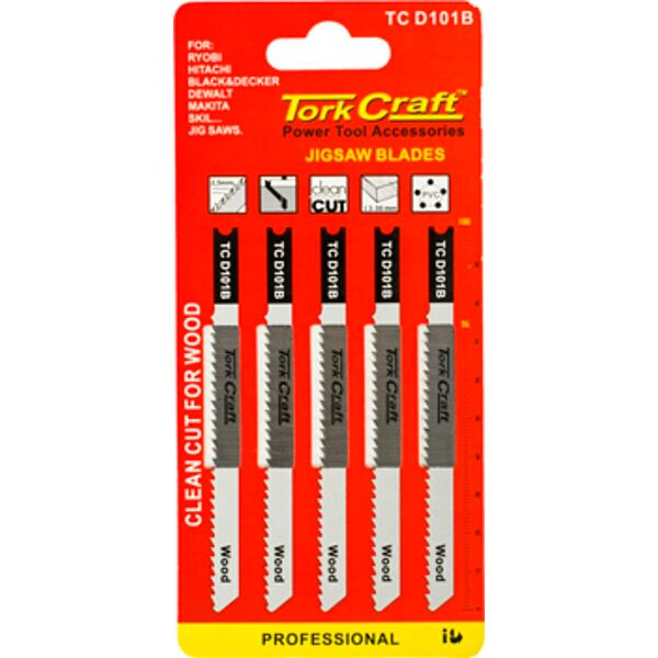 U-Shank Jigsaw Blade 10Tpi For Wood 2.5Mm 5Pc
