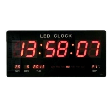LED Digital Clock Calendar Thermometer 3-in-1