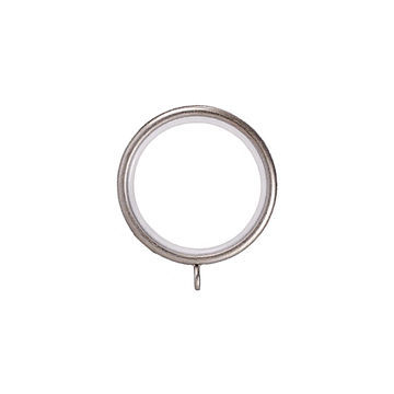Matoc Designs Curtain Rings Silver for Curtain Poles - Pack of 10