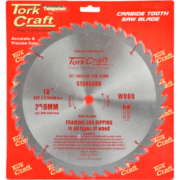 Blade Tct 250 X 40T 16Mm General Purpose Combination