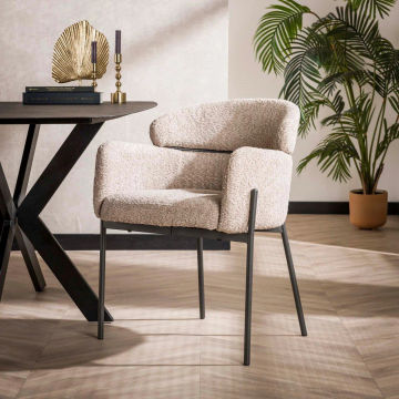 Retro Boucle Dining Chair