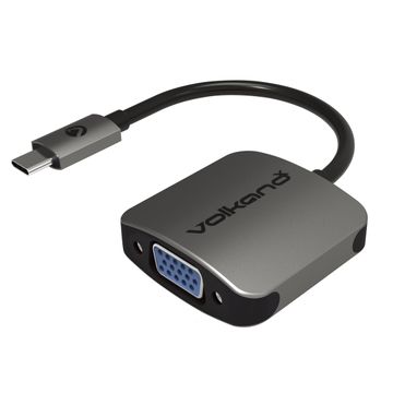 VolkanoX Core VGA series USB Type C to VGA converter - 10cm - Charcoal
