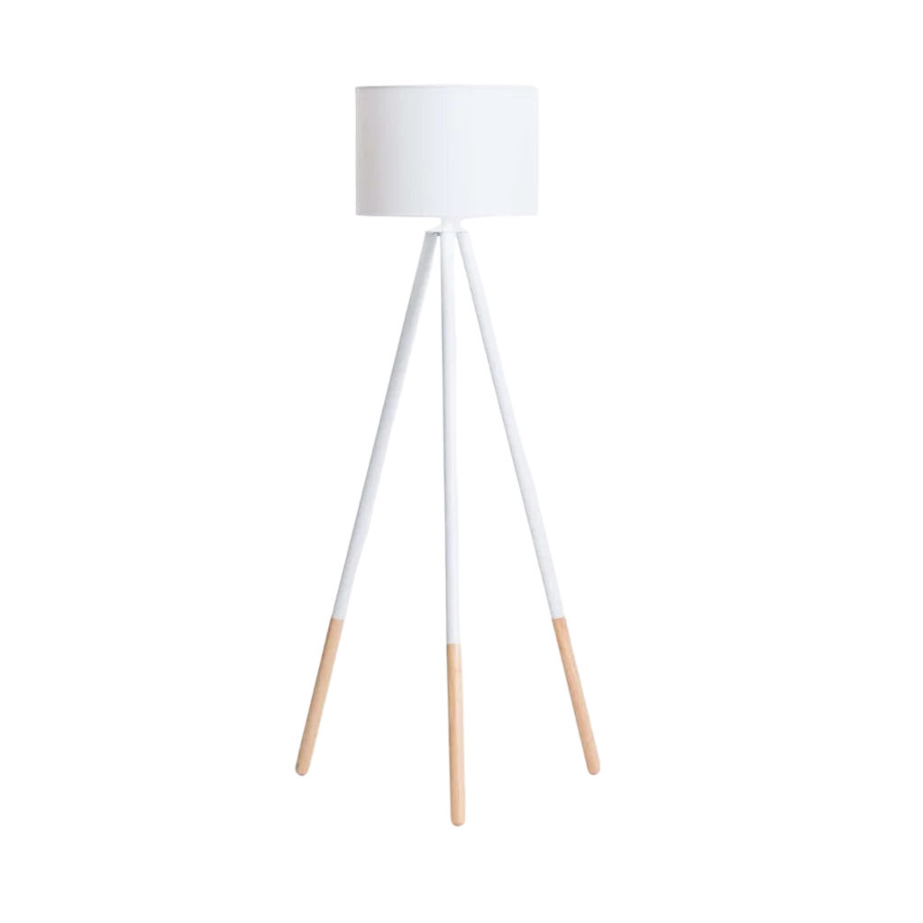 Vividitto - Thiago Wooden Tripod - White Fabric Shade 156cm