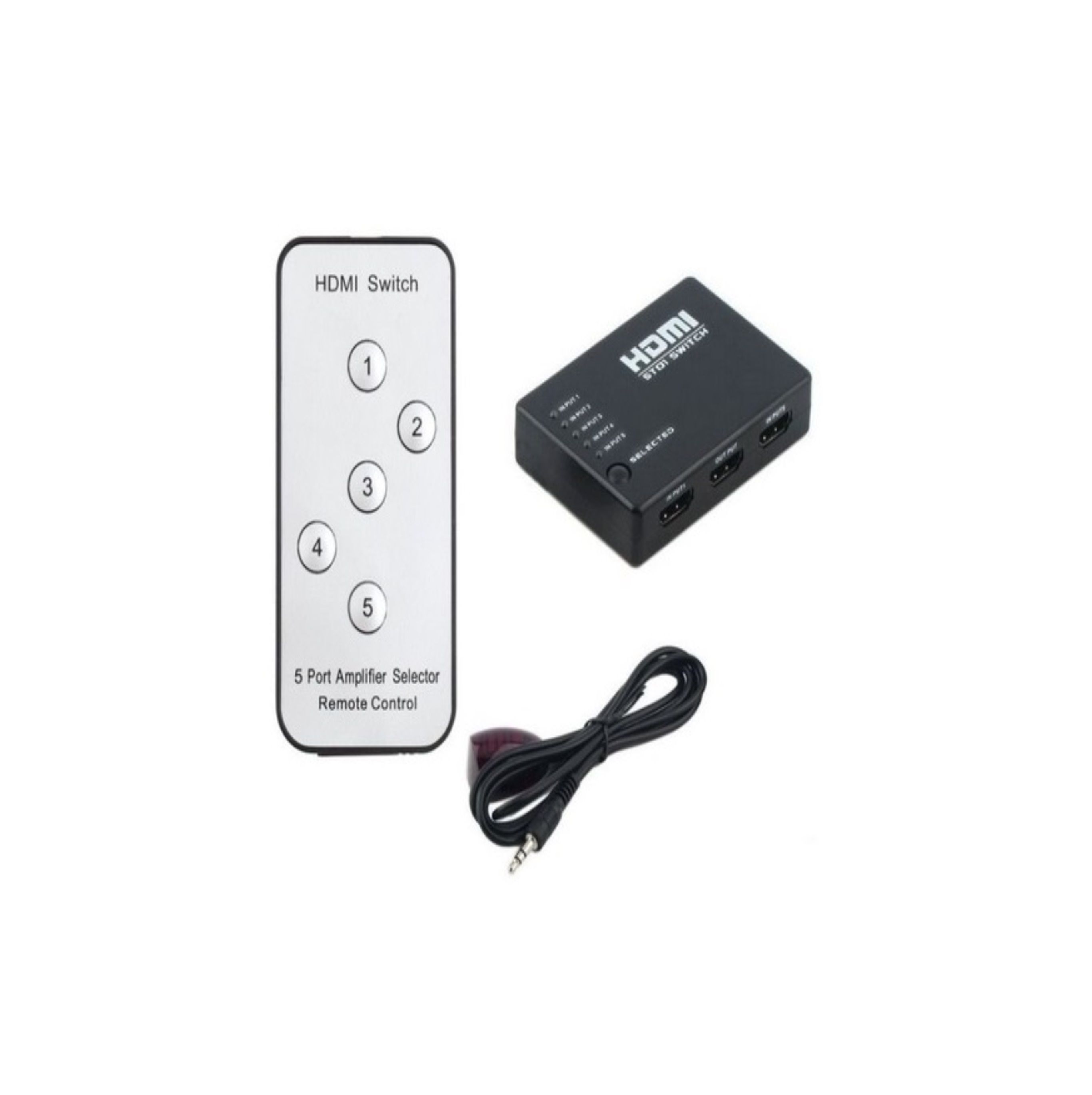5 Port HDMI Amplifier switch with IR Remote Controller