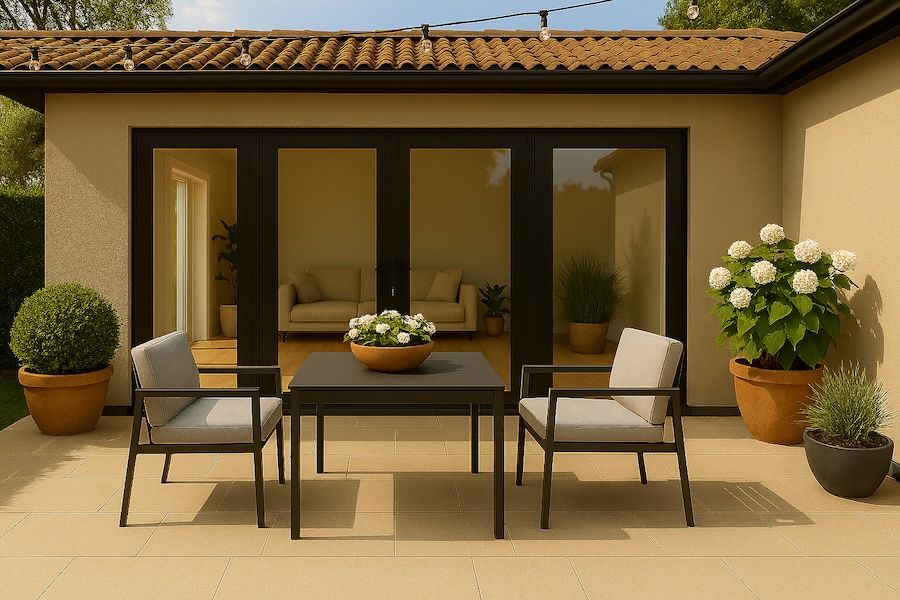 Kenzo - OXXO3621C - Aluminium Double Sliding Door 3.6mx2.1m Charcoal