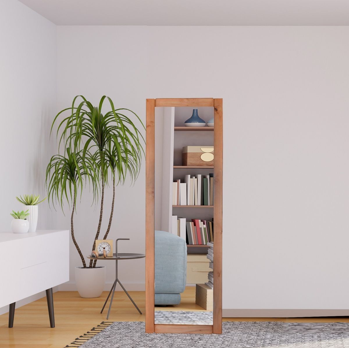 Free Standing Mirror - Full Length - 53x170cm - White