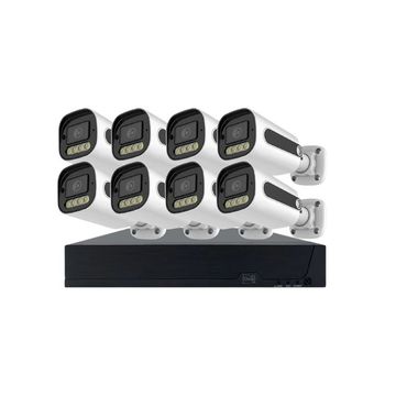 8 Channel DVR Full Color Night Vision Outdoor Cameras