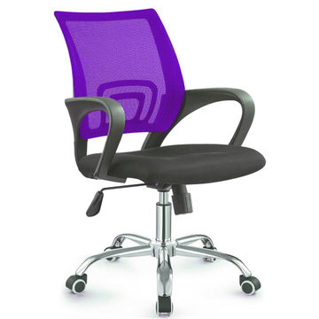 TOCC Zippy Netting Back Typist Office Chair with Chrome Base - Black & Purple