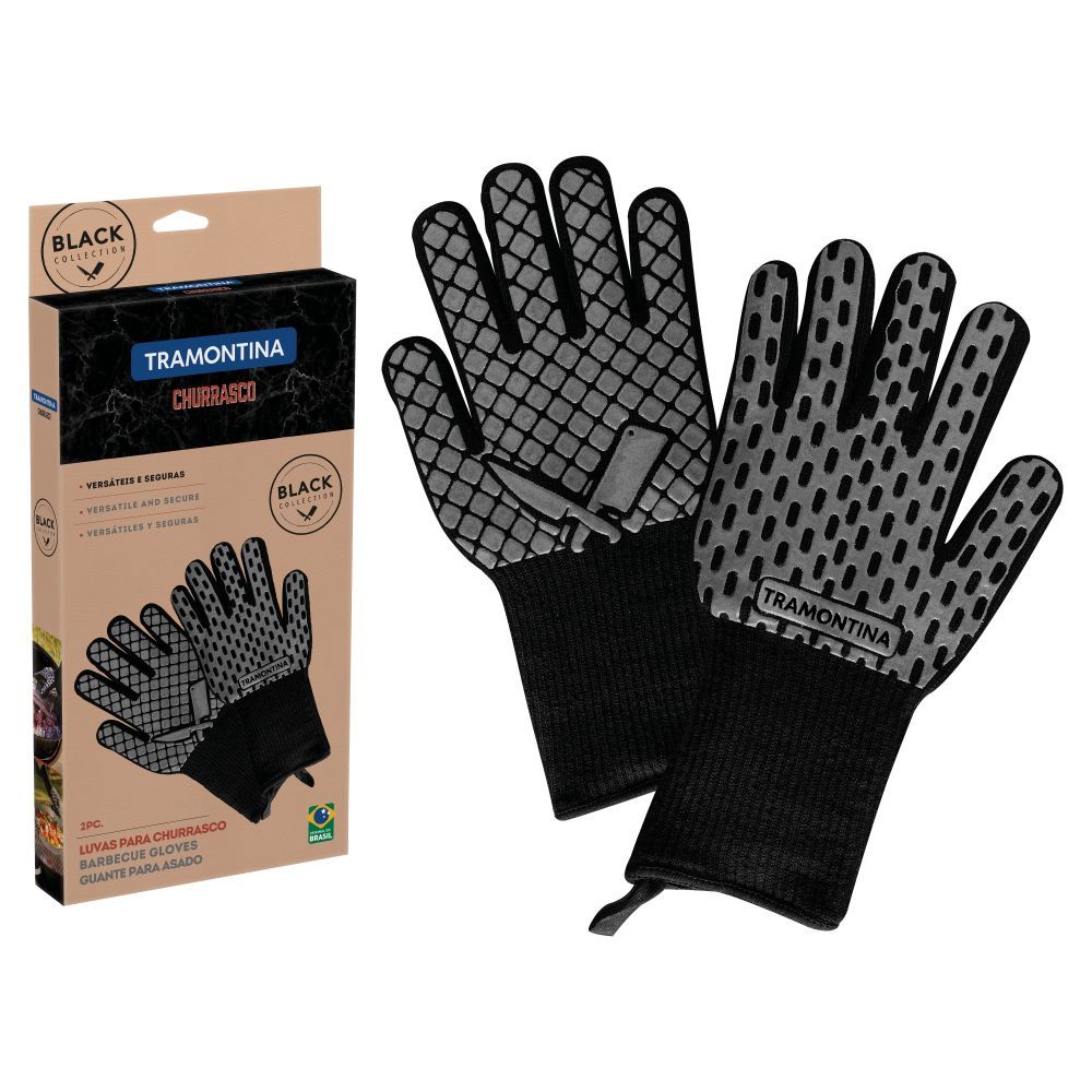 Tramontina 2 piece Barbecue Black Gloves
