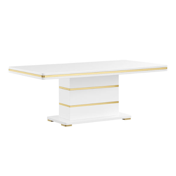 Kova Dining Table White/Gold