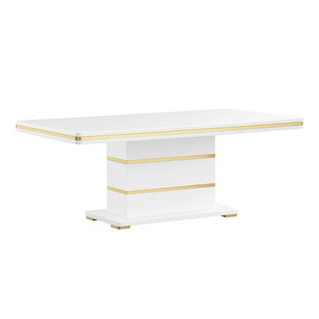 Kova Dining Table White/Gold