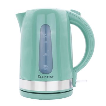 Elektra Green, Silver Plastic 1.7 L Kettle