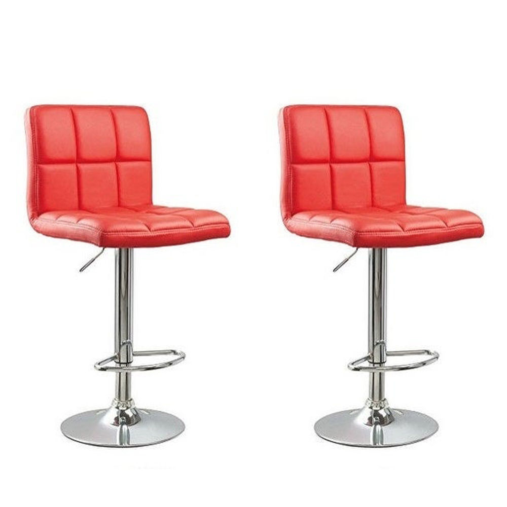 Bar Stools / Kitchen Counter Breakfast Chair/s- Red- 2 Pack