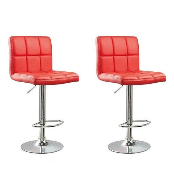 Bar Stools / Kitchen Counter Breakfast Chair/s- Red- 2 Pack